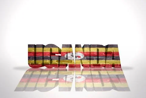 Word Uganda on the white background Stock Illustration