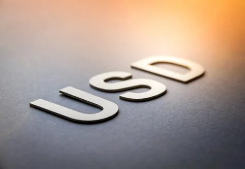  Word USD written with white solid letters Word USD written with white sol... Stock Photos