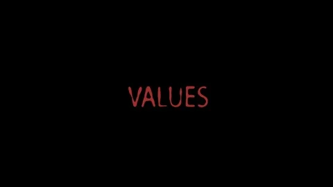 The Word Values Bleeding  Stock Footage 70143756