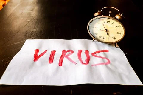 Word Virus Text Stock Photos