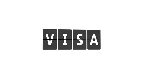 Word VISA on Flip Board Stock Footage 301506147