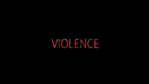 The Word voilence Bleeding  Stock Footage 70143897
