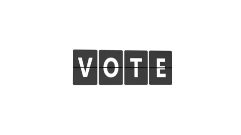Word VOTE on Flip Board Stock Footage 301506076