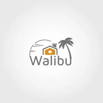 Word Walibu vector logo design Stock Illustration