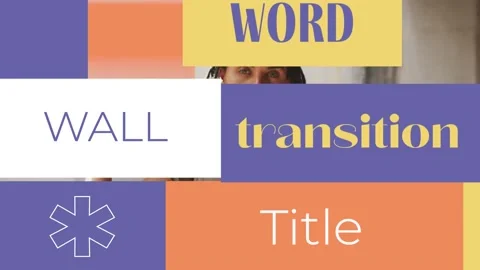 Word Wall Transition Titles Stock After Effects