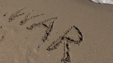 The word "war" washed away Stock Footage 56691819