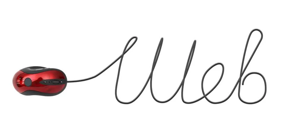 Word Web made of computer mouse cable Word Web made of computer mouse cabl... Foto stock