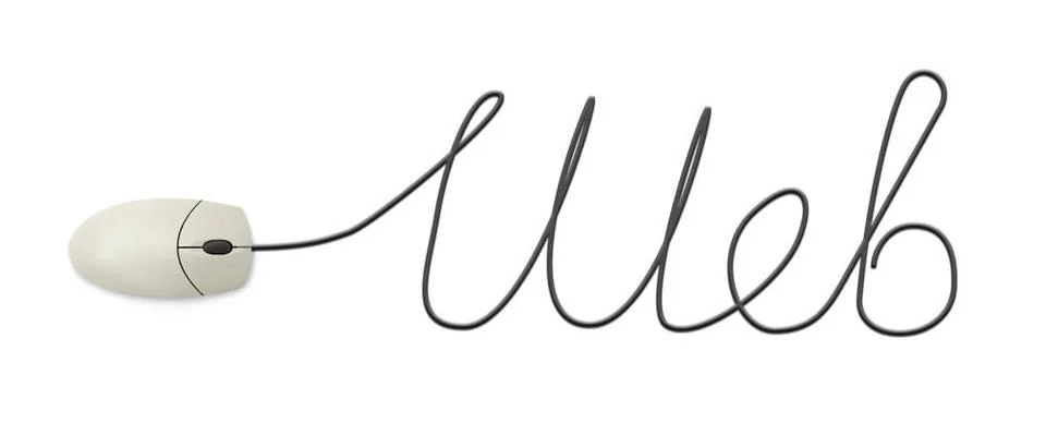 Word Web made of computer mouse cable Word Web made of computer mouse cabl... 스톡 사진