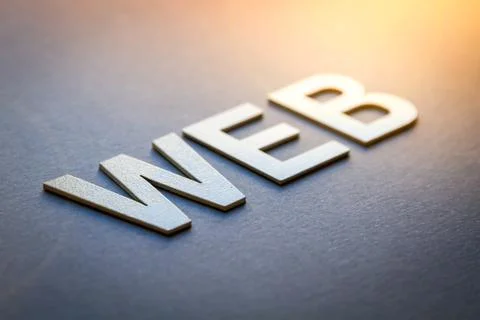 Word web written with white solid letters Foto stock