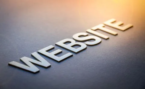 Word website written with white solid letters Stock Photos