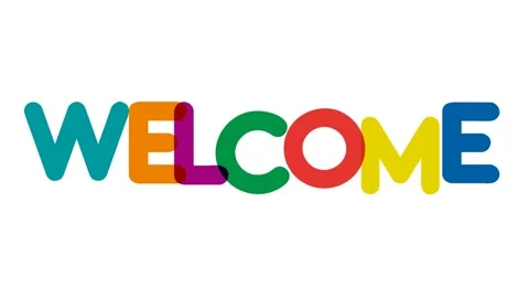 The word Welcome. Animated banner with t... | Stock Video | Pond5