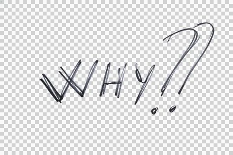 The word WHY? written with a marker Illustrazione stock