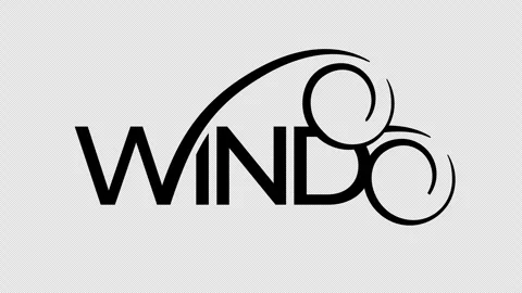 Word wind with abstract wind lines graphic animation. Alpha channel Stock Footage 295864492