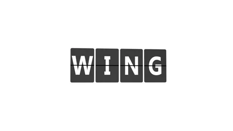 Word WING on Flip Board Stock Footage 301506082