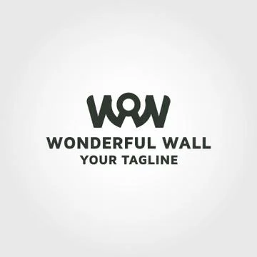 Word wow vector logo design template Illustrazione stock
