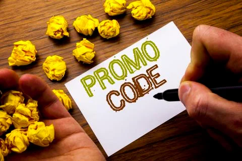 Word, writing Promo Code. Concept for Promotion for Online Business written o 스톡 사진