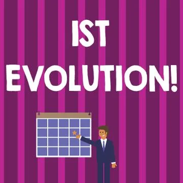 Word writing text 1St Evolution. Business concept for Change in the genetic Illustrazione stock