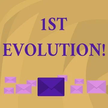 Word writing text 1St Evolution. Business concept for Change in the genetic Stock Illustration