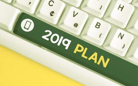 Word writing text 2019 Plan. Business concept for setting up your goals and Stock Photos