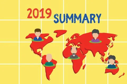 Word writing text 2019 Summary. Business concept for brief comprehensive Illustrazione stock