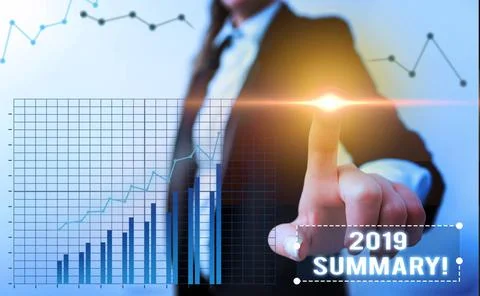 Word writing text 2019 Summary. Business concept for summarizing past year... Stock Photos