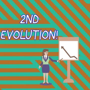 Word writing text 2Nd Evolution. Business concept for change in the heritable Stock Illustration