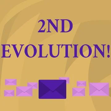 Word writing text 2Nd Evolution. Business concept for change in the heritable Illustrazione stock