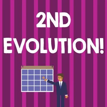 Word writing text 2Nd Evolution. Business concept for change in the heritable Stock Illustration