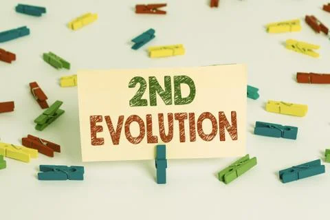 Word writing text 2Nd Evolution. Business concept for change in the heritable Foto stock