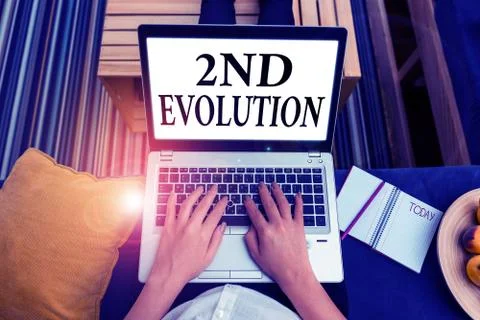 Word writing text 2Nd Evolution. Business concept for change in the heritable 库存照片