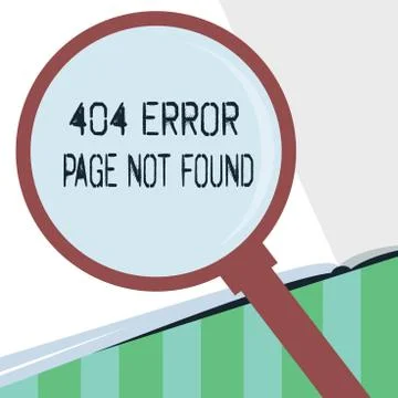 Word writing text 404 Error Page Not Found. Business concept for Webpage on Stock-Illustration