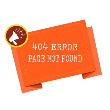 Word writing text 404 Error Page Not Found. Business concept for Webpage on Stock-Illustration