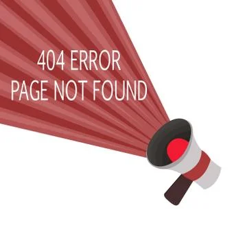 Word writing text 404 Error Page Not Found. Business concept for Webpage on Stock-Illustration