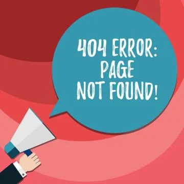 Word writing text 404 Error Page Not Found. Business concept for Webpage on Stock-Illustration