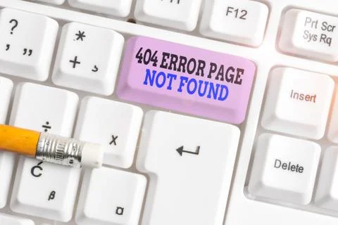 Word writing text 404 Error Page Not Found. Business concept for Webpage on Stock-Fotos
