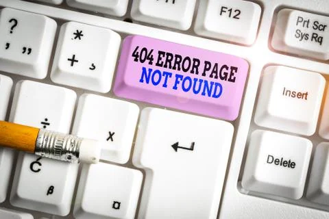 Word writing text 404 Error Page Not Found. Business concept for Webpage on Stock-Fotos