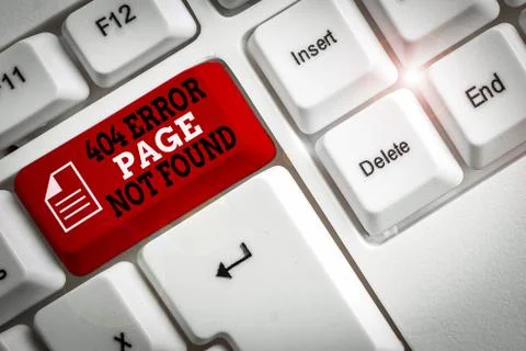 Word writing text 404 Error Page Not Found. Business concept for Webpage on Stock-Fotos