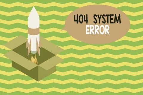 Word writing text 404 System Error. Business concept for message appears when Stock Illustration