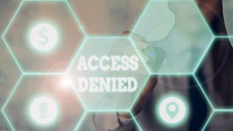 Word writing text Access Denied. Business concept for error message shown when Stockfoto's