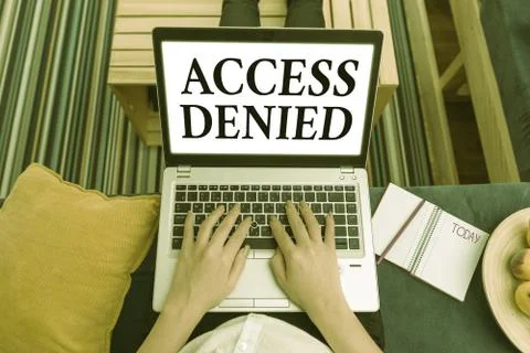 Word writing text Access Denied. Business concept for error message shown when 写真素材
