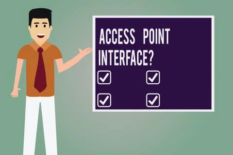 Word writing text Access Point Interfacequestion. Business concept for Allow Stock Illustration