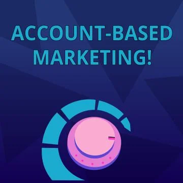 Word writing text Account Based Marketing. Business concept for strategic app Stock Illustration