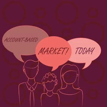 Word writing text Account Based Market. Business concept for resources target a Illustrazione stock