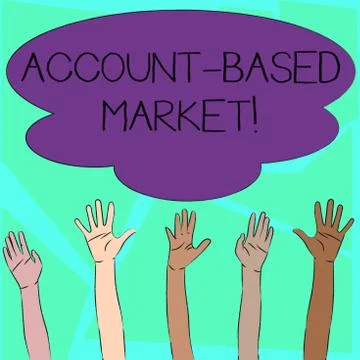 Word writing text Account Based Market. Business concept for resources target a Stock Illustration