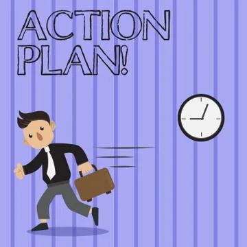 Word writing text Action Plan. Business concept for proposed strategy or course Stock Illustration