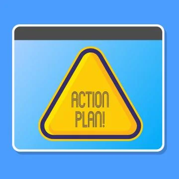 Word writing text Action Plan. Business concept for proposed strategy or course Stockillustratie