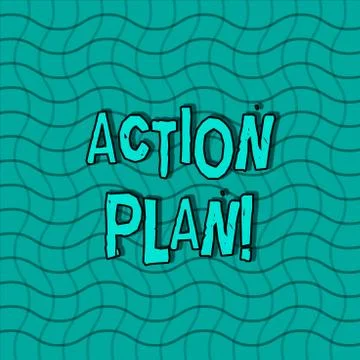 Word writing text Action Plan. Business concept for proposed strategy or course Illustrazione stock