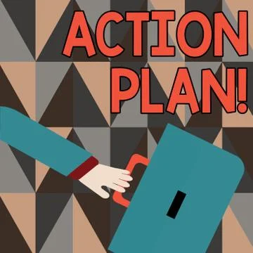 Word writing text Action Plan. Business concept for proposed strategy or cour イラスト素材