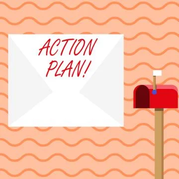 Word writing text Action Plan. Business concept for proposed strategy or cour Stock Illustration