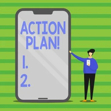 Word writing text Action Plan. Business concept for proposed strategy or cour Stock Illustration